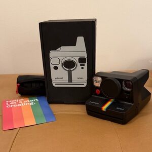 Polaroid Now+ Camera with Rainbow Stripe